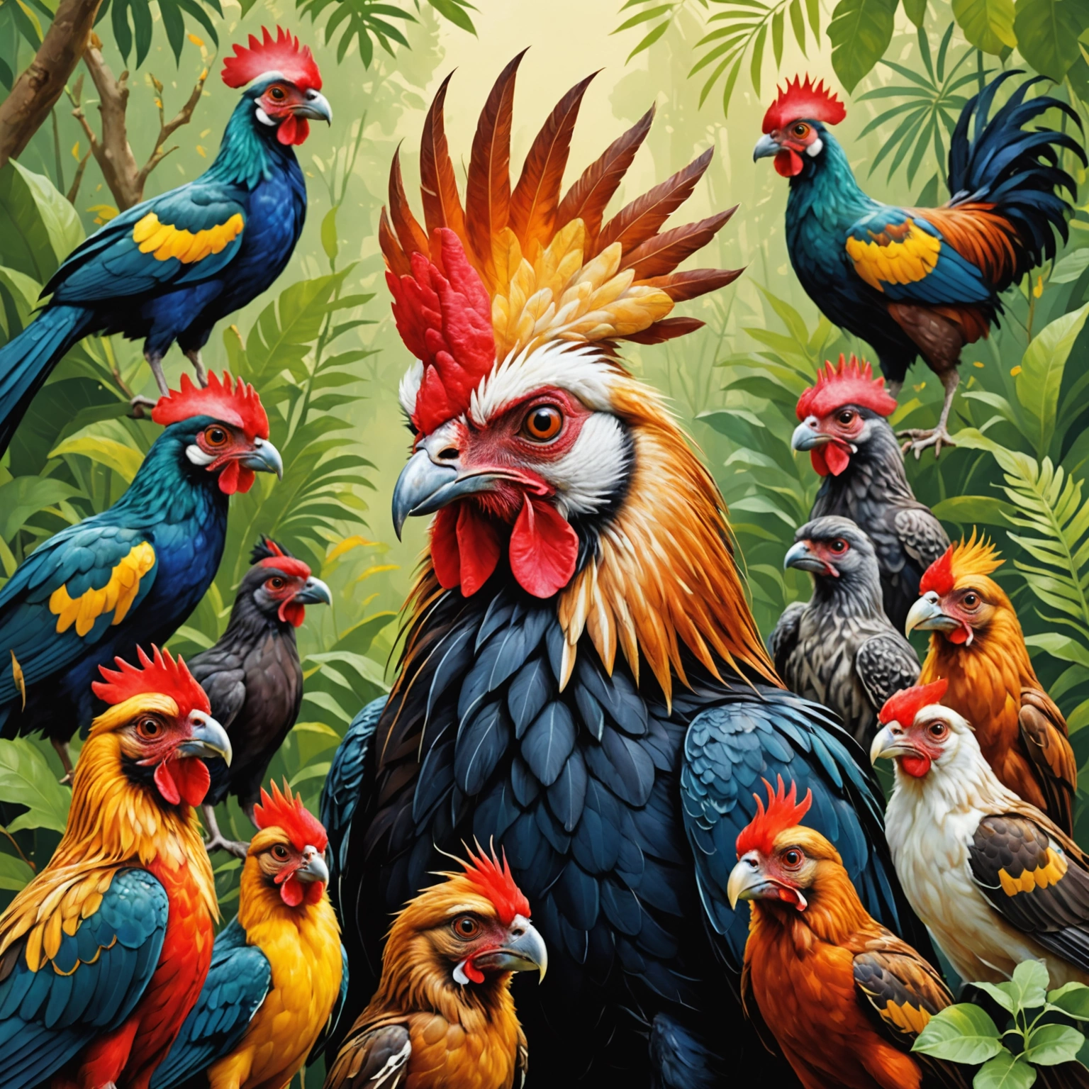 Погружение в удивительный мир животных: от курицы с хохолком до разнообразия видов обезьян