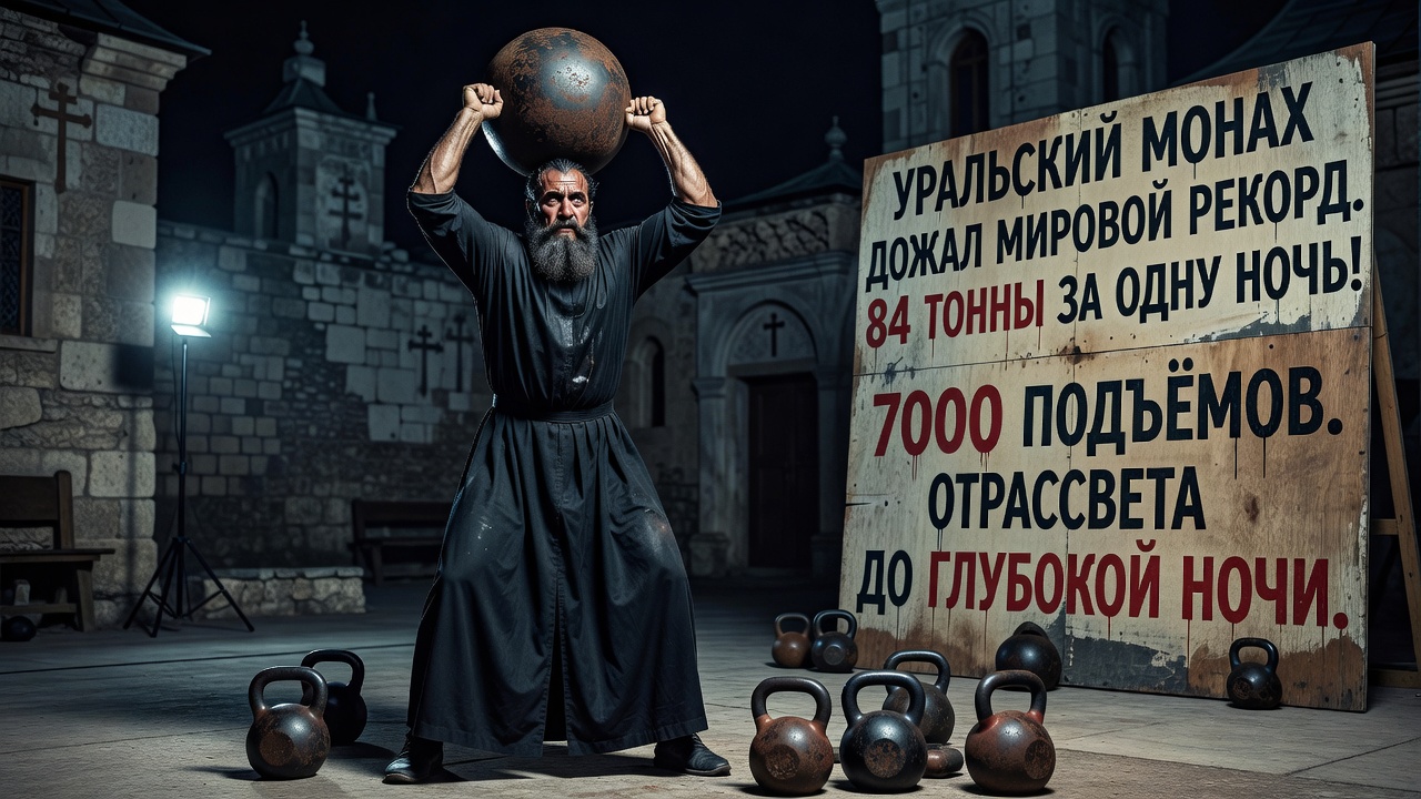 Уральский монах дожал мировой рекорд. 84 тонны за одну ночь!