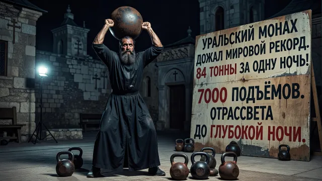 Уральский монах дожал мировой рекорд. 84 тонны за одну ночь!